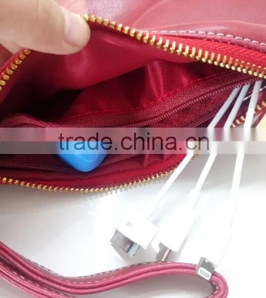 Portable Convenient PU Leather Purse Pocket Handbag Power Bank for Phone for Samsung photo-2