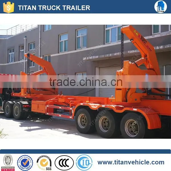 TITAN Factory Price 3 Axles 40 ft Two Movable Crane Hydraulic Container photo-2