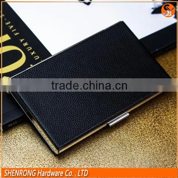 Brown Anti RFID Credit PU Leather Card Case Also for Name Card With Embossing LOGO photo-5