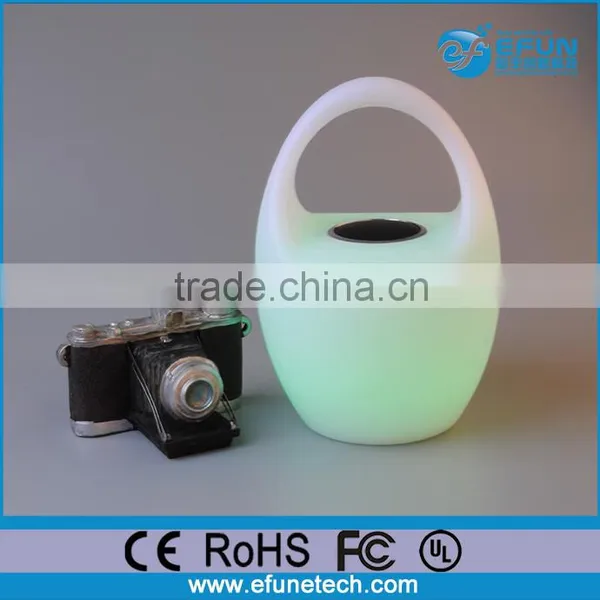 Waterproof Remote Control Rgb Color Changing Illuminated Led Bluetooth Speaker Lamp photo-3