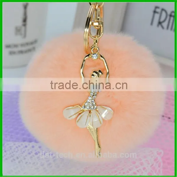 2017 Popular Custom Fur Ball Key Chain Cool Keychains photo-3