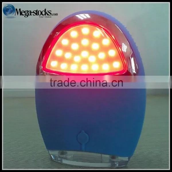 LED Light Vibration Face Soft Slicon Brush/Bubble-free Cleansing Gel photo-4