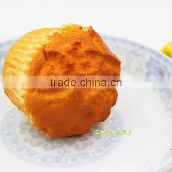 PU Lifelike Squishy Fake Puff Cake Artificial Bread Decoration Model Kitchen Toys Photography Props photo-4