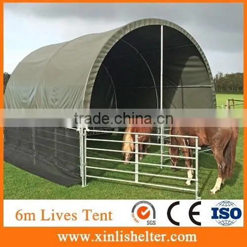 Agriculture PVC Fabric 6*6*3.7m Span Cattle Shelter