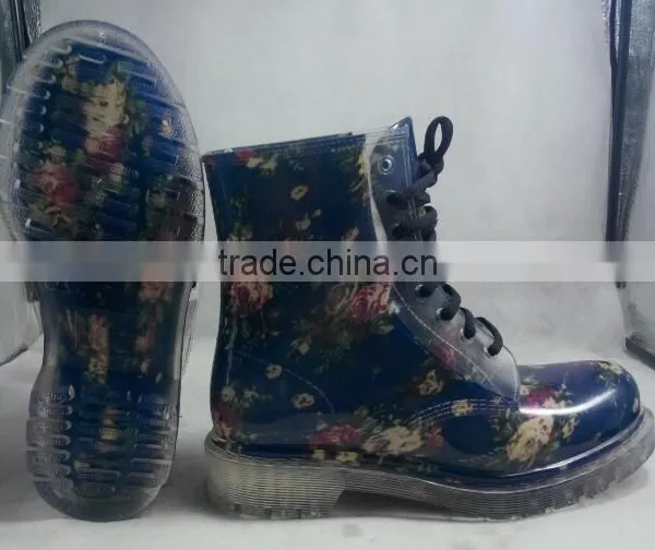 Womens Fashion Waterproof PVC Martens Boots photo-2