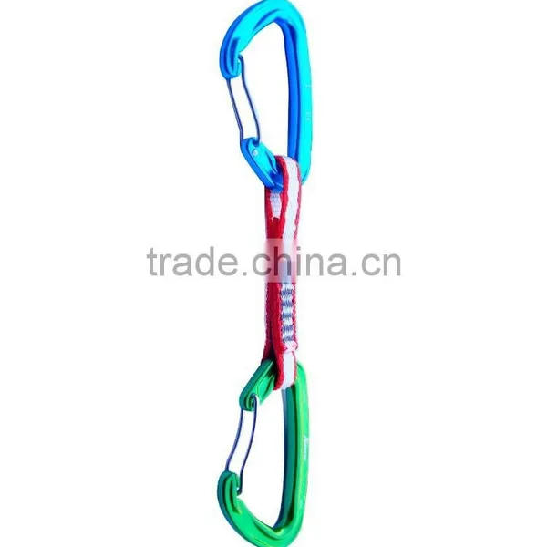 CE EN 12275 Aluminum Wire Carabiner Quickdraw Quicklink for Rock Climbing/ Rescue Safety