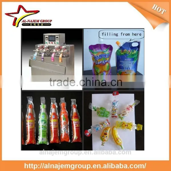 Ice-lolly Stick Juice Spout Bags Filling Sealing Machine Fully Automatic Stand up Bag Filler and Sealer Equipment Food Drinking photo-2
