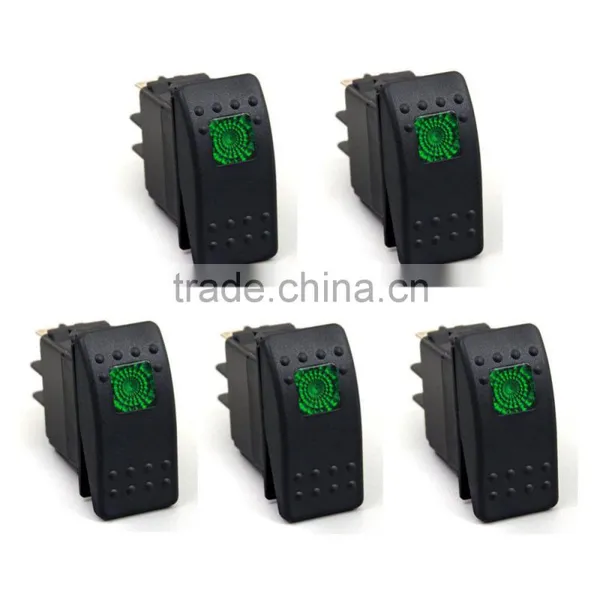 Waterproof 4Pin 12V 20A Bar Rocker Toggle Switch Blue LED Light Car Boat photo-2