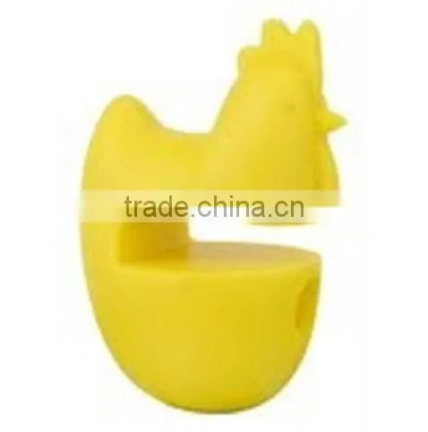 Silicone Hen or Pig Pot Clip Heat Resistant Spoons Holder photo-5