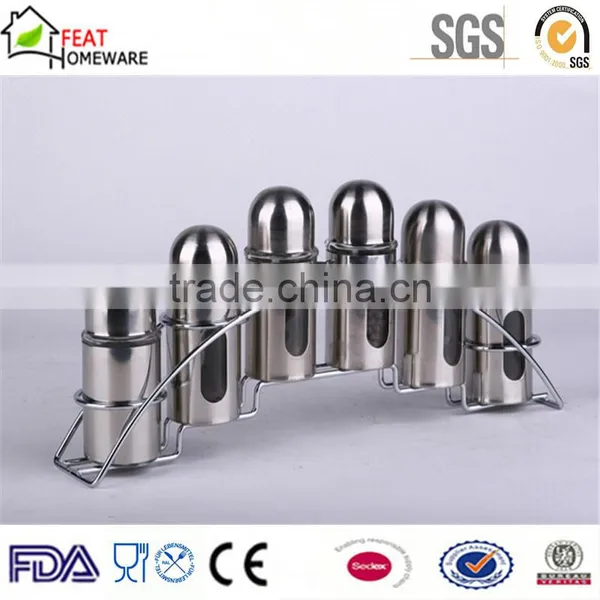 Hot Sale Glass Seasoner Storage Canister Jar Set With Stainless Steel Lid photo-4