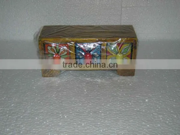 Wooden Ceramic Drawers,Mango Wood Chest Drawers