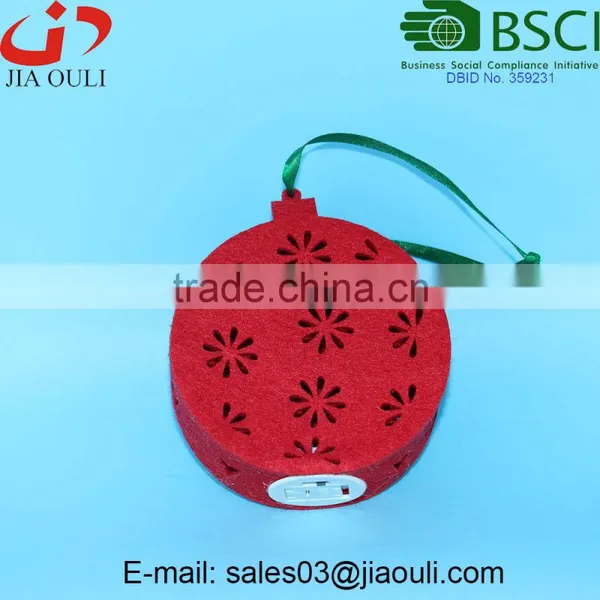 BSCI Audit Factory Hot Sale Christmas Decorations Non-woven Fabric With LED Hanging Christmas Ball photo-2