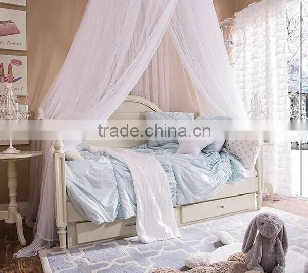 Antique French Style Princess Snow White Pure White Solid Carving Daybed With Two Big Drawers BF11-02274b photo-3