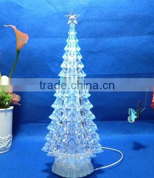 Dongguan Acrylic Factory Crystal Led Tower Christmas Tree With Try me photo-2