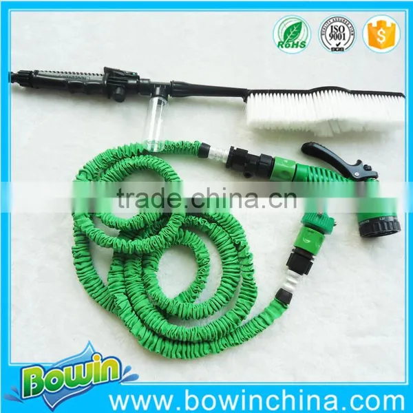 Green Color Quick Connection Expandable Fabric Garden Hose photo-3