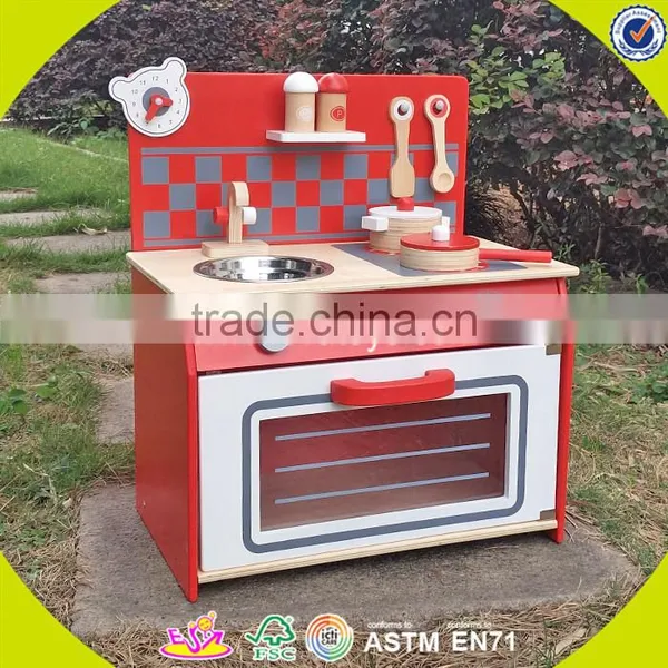 Wholesale Kids Wooden Toy Kitchen Role Play Baby Wooden Toy Kitchen Most Popular Children's Wooden Toy Kitchen W10C154 photo-3