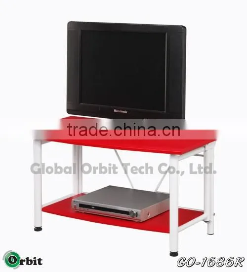 Plasma MDF TV Table Stand With Shelf, Folding Wooden TV Stand photo-3