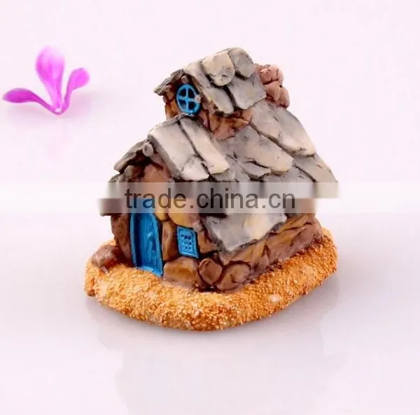 Mini CUTE Fashional Resin Decoration, ZAKKA Mini Stone Houses Resin Home Background Props photo-2