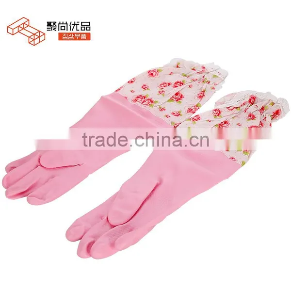 L00035 Rubber Gloves Scrubber/ House/kitchen /cleaning Room With Velvet photo-6