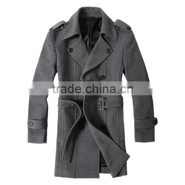Man Spring and Autumn Long Style Grey Jacket 2015 photo-2