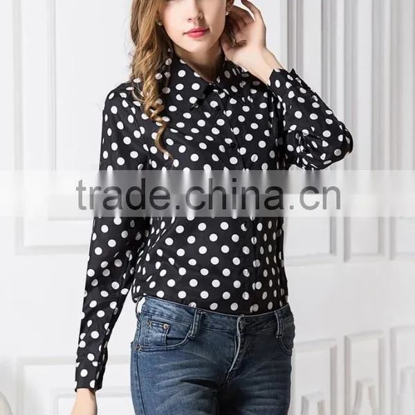 Latest Hot Sell European Summer 100% Cotton Ladies New Design Ladies Office t Shirt 2015 photo-6