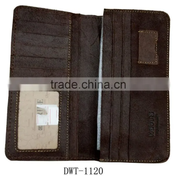 Fashion Factory New Stylish Stamp Logo Men Real Leather Hand Wallet photo-2