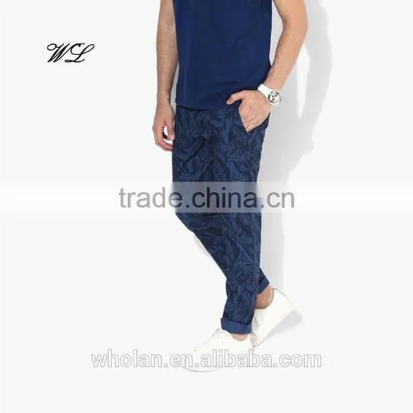 China Suppliers Men Latest Sweat Pants Water Base Pritning Jogger Pants Knit Fabric photo-2