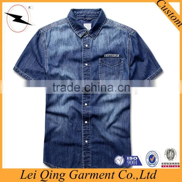 Mens Clothing Quality Denim Shirt for Men photo-4