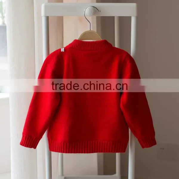 S15227A New Arrival Children Clothes Cartoon Design Knitted Organic Cotton Children Sweater photo-5