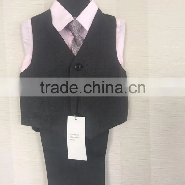 2017 New Style Latest Design China High Quality Boy 3 Pieces Vest Suit photo-4