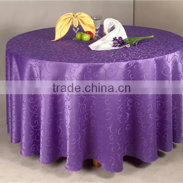 Wholesale Luxury Decoration Round Polyester Damask Table Cloth photo-2