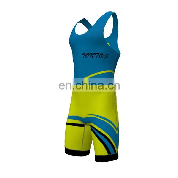 Customized Design Full Sublimation Men Wrestling Singlet photo-5