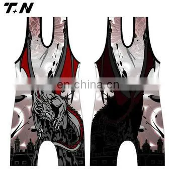 High Quality Sublimation Wrestling Wear Custom photo-6
