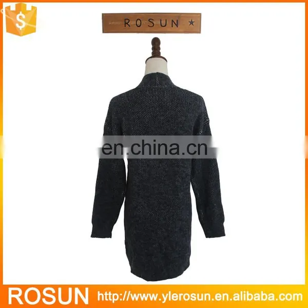 White Leaves Long Sleeve Knit Sweater Jacquard Cardigans for Women photo-3