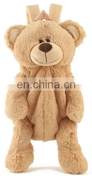 Cheap Custom Stuffed Brown Bear Plush Teddy Backpack Bag photo-6