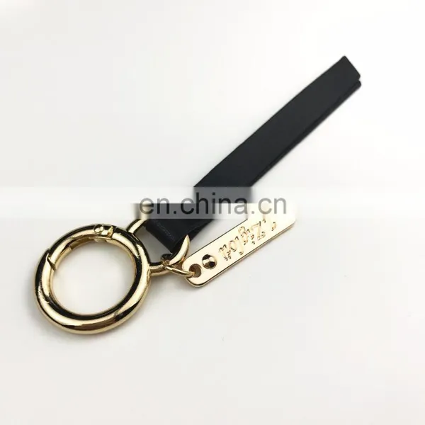 Hot Selling Black PU Custom Logo Key Chain photo-2