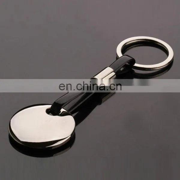 Promotional Gift Metal Custom Rubber Keychains With Round Plate