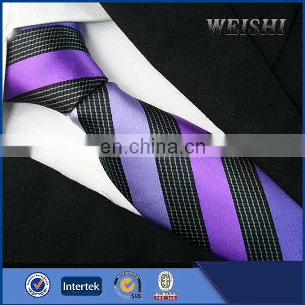 2015 Hot Wholesale Three Colors Wide Stripe Jacquard 100% Silk Tie photo-3
