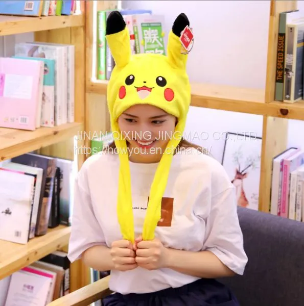 OEM ODM Pikachu Hat With Ears Shaking With a Pinch / a Cute Net Red Rabbit Hat photo-3