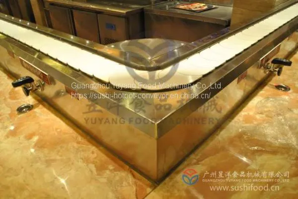 Fashion Beautiful Color Conveyor Belt System / Rotary Food Delivery System photo-3