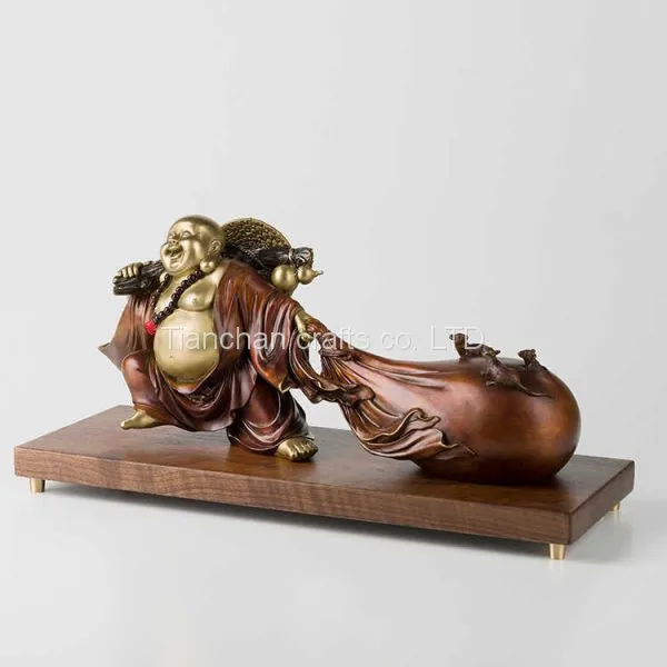 The Happy Laughing Buddha With Money Bag is a Form of Standing Buddha Budai