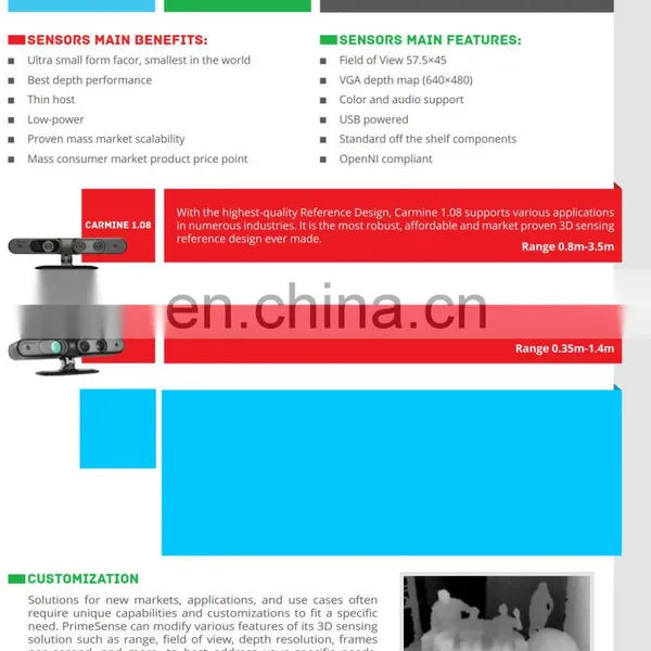 High Resolution In Stock Cheap Portable 3D Scanner Primsense Carime 1.09 Sensor photo-4