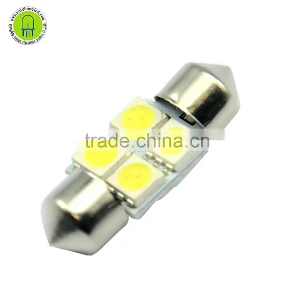 Festoon 4smd 31mm 5050 Car Dome Instrument Light Bulbs License Plate Indicator Lights 6 Colors photo-3