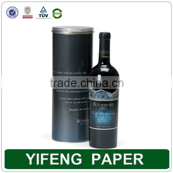 Custom Fancy Round Tube Wine Gift Boxes Wholesale photo-4