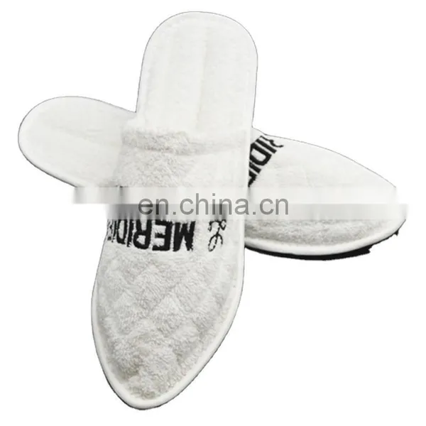 Terry Slippers With Waterproof PU Sole Airline Slipper Close Toe Hotel Anti-slip Slipper