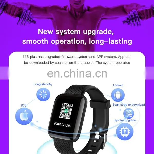D13 Smart Watches 116 Plus Heart Rate Watch Smart Wristband Sports Watches Smart Band Waterproof Smartwatch photo-3