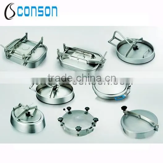 304 and 316 Stainless Steel Sanitary Tank Manhole Quality Choice
