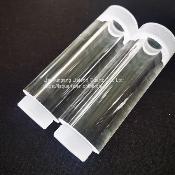 Quartz Tube With Thread / Quartz Pipe With Screw Thread Variable Size Quartz Screwed Threaded Tube