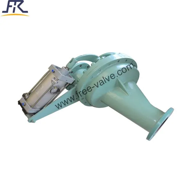 Pneumatic Ceramic Lined Rotating Disc 3 T Diverter Valve photo-2
