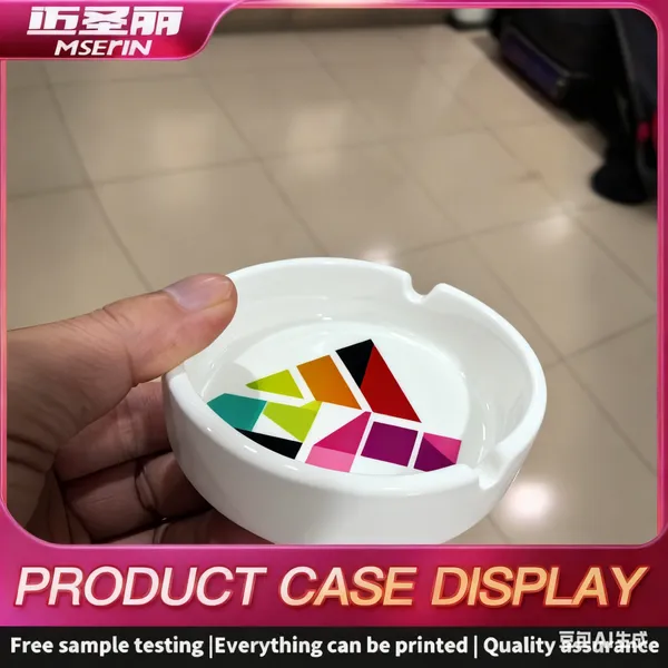 Custom Printing on Crystal Glass Ashtrays